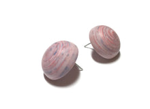 Load image into Gallery viewer, Lavender Marbled Matte Retro Button Stud Earrings