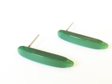 Load image into Gallery viewer, Sage Green Moonglow Dagger Stud Earrings