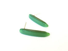 Load image into Gallery viewer, Sage Green Moonglow Dagger Stud Earrings