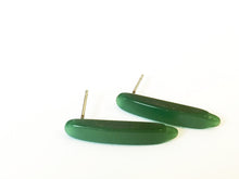 Load image into Gallery viewer, Sage Green Moonglow Dagger Stud Earrings
