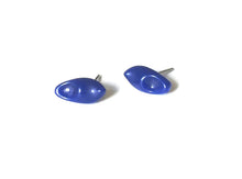 Load image into Gallery viewer, Cobalt Blue Clog Stud Earrings | vintage lucite shoe studs