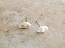 Load image into Gallery viewer, Cream Vintage Lucite Clog Stud Earrings