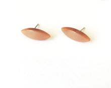 Load image into Gallery viewer, Champagne Beige Moonglow Marquis Stud Earrings