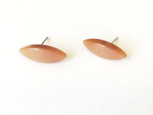 Load image into Gallery viewer, Champagne Beige Moonglow Marquis Stud Earrings