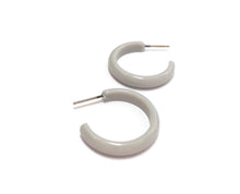 Load image into Gallery viewer, Light Gray Skinny Perfect Hoop Earrings