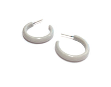 Load image into Gallery viewer, Light Gray Skinny Perfect Hoop Earrings