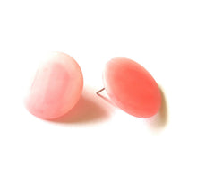 Load image into Gallery viewer, Pink Pastel Marbled Matte Disc Stud Earrings