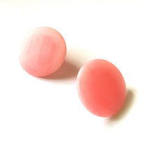 Load image into Gallery viewer, Pink Pastel Marbled Matte Disc Stud Earrings