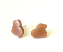 Load image into Gallery viewer, Beige Moonglow Small Maple Leaf Stud Earrings