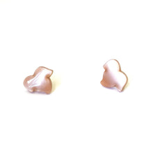 Load image into Gallery viewer, Beige Moonglow Small Maple Leaf Stud Earrings