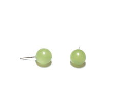 Load image into Gallery viewer, Celadon Green Petite Moonglow Ball Stud Earrings