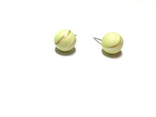 Load image into Gallery viewer, Lime Green &amp; Gold Painted Matte Ball Stud Earrings