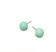 Load image into Gallery viewer, Mint Green Opal Matte Ball Stud Earrings