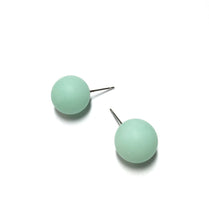 Load image into Gallery viewer, Mint Green Opal Matte Ball Stud Earrings