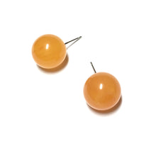 Load image into Gallery viewer, Honey Amber Yellow Marbled Lucite Stud Earrings