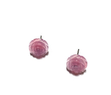Load image into Gallery viewer, Violet Opal Rose Stud Earrings