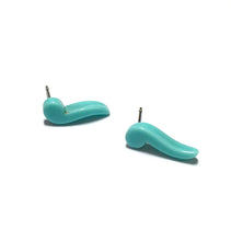 Load image into Gallery viewer, Turquoise Tiny Quotation Stud Earrings