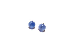 Load image into Gallery viewer, Royal Blue Moonglow Retro Button Stud Earrings