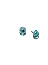 Load image into Gallery viewer, Aquamarine Transparent Small Gumdrop Stud Earrings