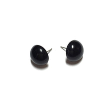 Load image into Gallery viewer, Black Retro Button Stud Earrings