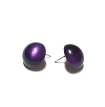 Load image into Gallery viewer, Dark Purple Moonglow Retro Button Stud Earrings