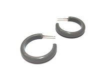 Load image into Gallery viewer, Dark Gray Skinny Perfect Hoop Earrings