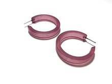Load image into Gallery viewer, Amethyst Purple Small Classic Hoops