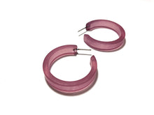 Load image into Gallery viewer, Amethyst Purple Small Classic Hoops
