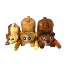 Load image into Gallery viewer, 3" Wooden Cat Percussion Whistle Instrument