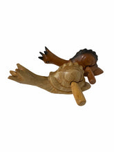 Load image into Gallery viewer, Dark Stained Wooden Musical Snail Percussion Instrument