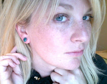 Load image into Gallery viewer, Lilac Opal Small Disc Stud Earrings