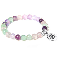 Load image into Gallery viewer, Rainbow Fluorite Focus &amp; Creativity Bracelet