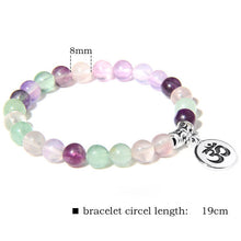 Load image into Gallery viewer, Rainbow Fluorite Focus &amp; Creativity Bracelet