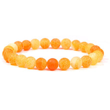 Load image into Gallery viewer, Orange Sun Cracked Agate Crystal Bracelet