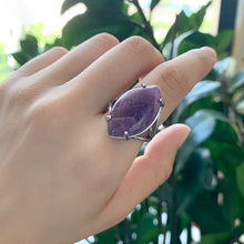 Load image into Gallery viewer, Amethyst Calm Ring - For Anxiety Stress Release.