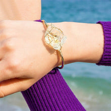 Load image into Gallery viewer, Clear Quartz Clarity &amp; Purpose Crystal Bangle Bracelet
