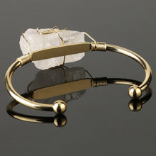 Load image into Gallery viewer, Clear Quartz Clarity &amp; Purpose Crystal Bangle Bracelet