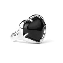 Load image into Gallery viewer, Obsidian Emotional Protection Adjustable Ring