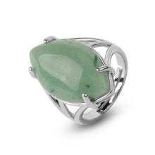 Load image into Gallery viewer, Green Aventurine Oval Luck Wealth Ring