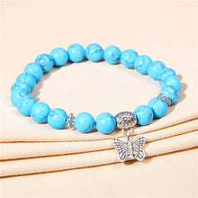 Load image into Gallery viewer, Blue Turquoise Sea Of Wisdom Crystal Bracelet