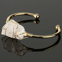 Load image into Gallery viewer, Clear Quartz Clarity &amp; Purpose Crystal Bangle Bracelet