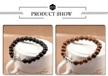 Load image into Gallery viewer, Wooden Bead Raw Energy Crystal Bracelet