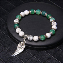 Load image into Gallery viewer, Green Agate &amp; White Turquoise Mental Flexibility Bracelet