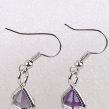Load image into Gallery viewer, Amethyst Crystal Point Chakra Earrings