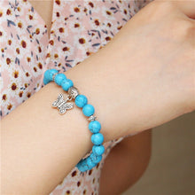 Load image into Gallery viewer, Blue Turquoise Sea Of Wisdom Crystal Bracelet