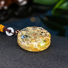 Load image into Gallery viewer, Orgonite Metatron 7 Chakra Energy Necklace. EmF Protection.