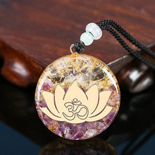Load image into Gallery viewer, Orgonite Amethyst Calm Energy Necklace. EmF Protection.