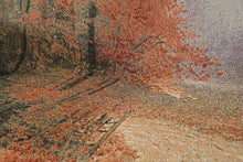 Load image into Gallery viewer, Autumn Authentic Tapestry Throw Blanket - Decorative Orange Fall Leaves Forest Woven Stitched Design - 50" x 60"