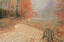 Load image into Gallery viewer, Autumn Authentic Tapestry Throw Blanket - Decorative Orange Fall Leaves Forest Woven Stitched Design - 50" x 60"