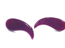 Load image into Gallery viewer, Deep Purple Moonglow Paisley Post Earrings